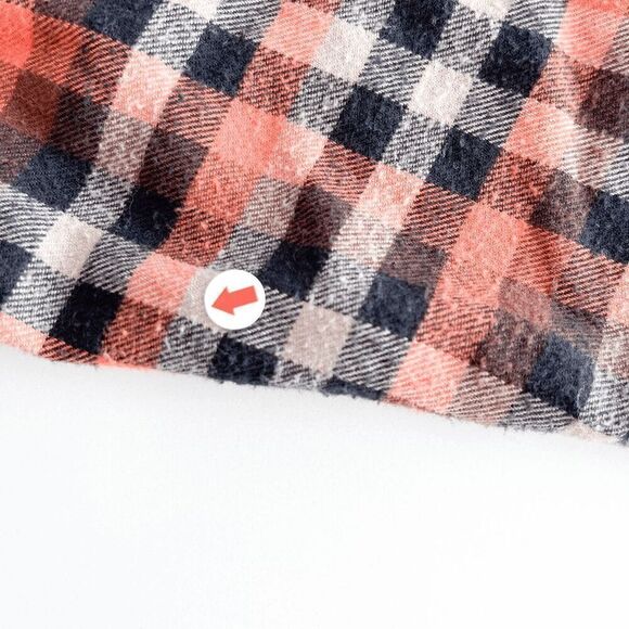 Dickies Men's Classic Cotton Plaid Pearl Snap Shirt Tan Black Orange Size XL - Picture 9 of 9